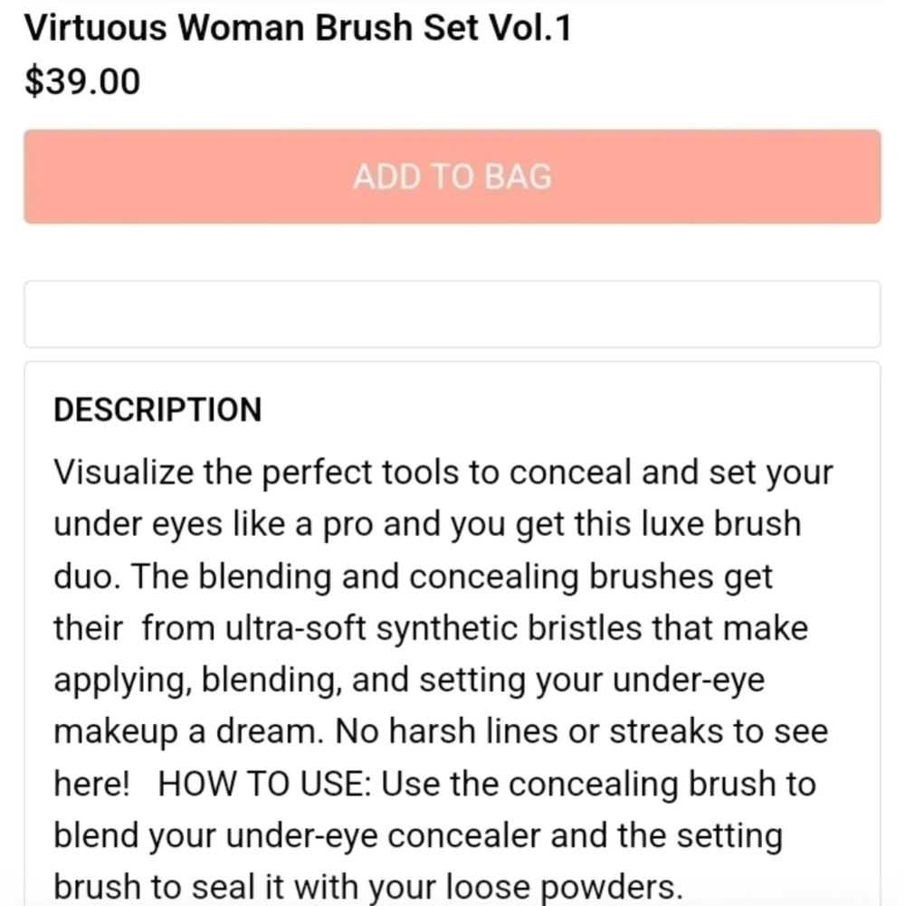 Camara A Unique The Virtuous Woman Brush Set Vol. 1 Deborah & Ruth NIP